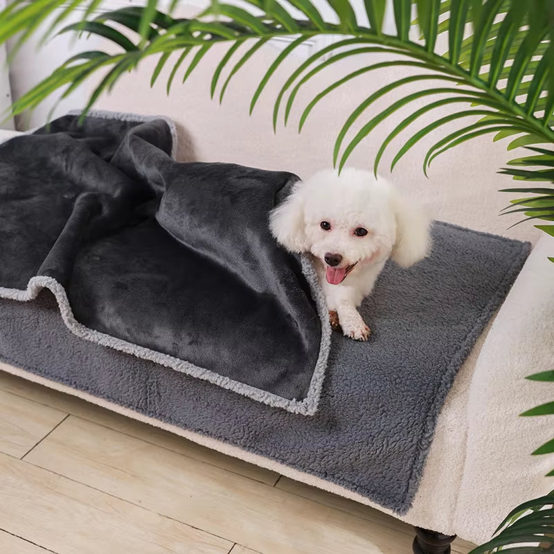 Soft Comfortable Warm Pet Sleeping Blanket Flannel Lambskin Dog Blanket Thicken Waterproof Cats and Dogs Mat Dog Accessories